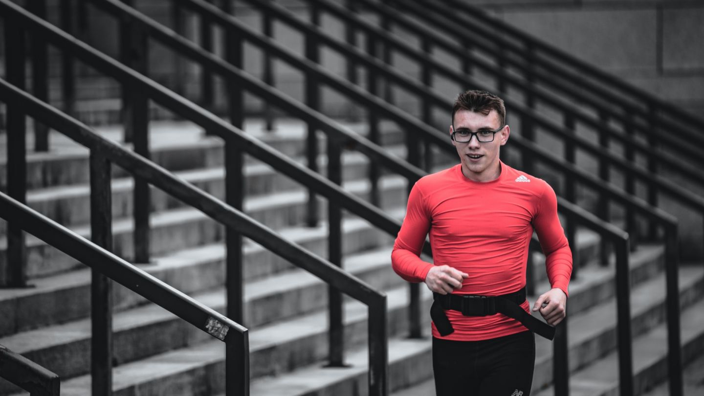 skinny man running 