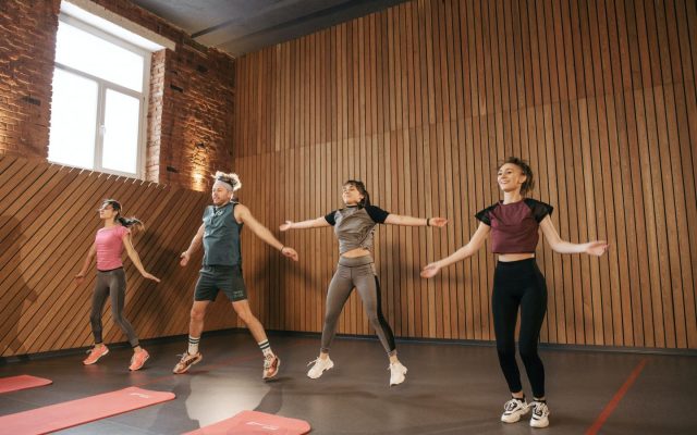 small group in personal training session